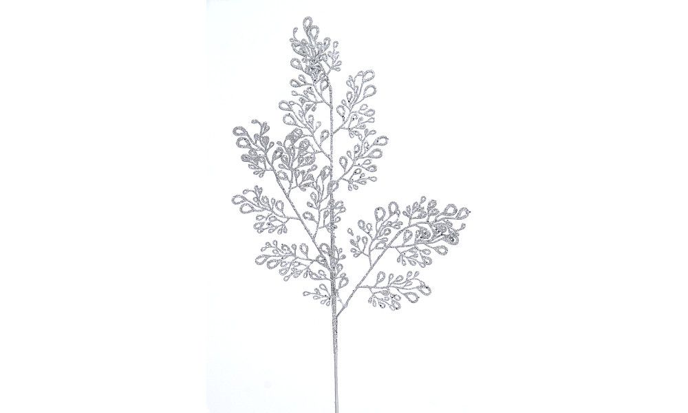 24/240-76cm Silver glittered branch