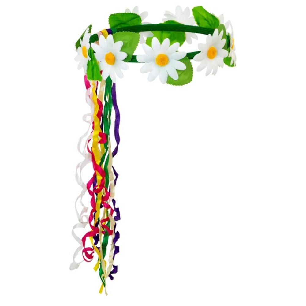 DAISY DIADEM WITH MULTICOLOR RIBBONS