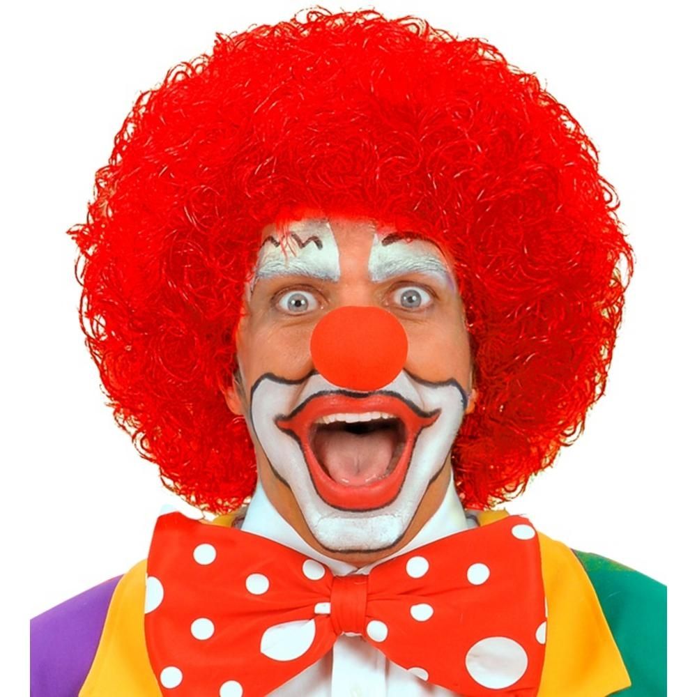RED CLOWN WIG  in polybag