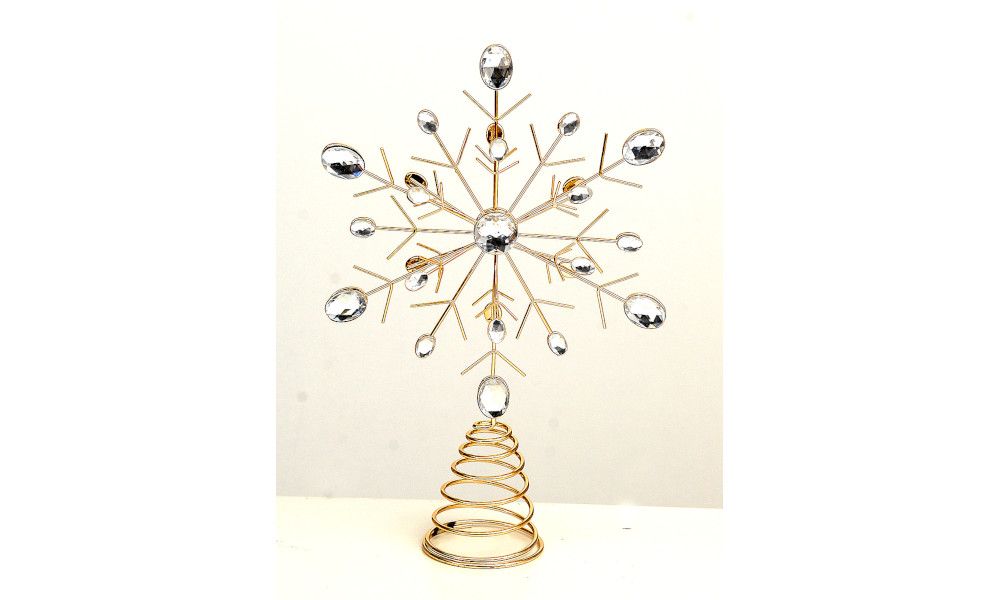 4/12 30cm gold/silver snowflake top