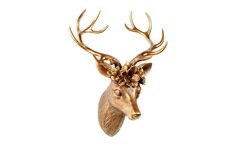 MAGNOLIA DEER HEAD WALL DISPLAY GLD 57,5CM