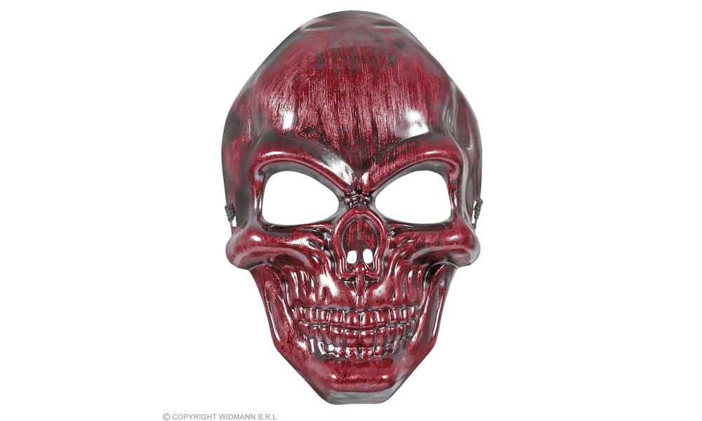 "RED METALLIC SKULL MASK"