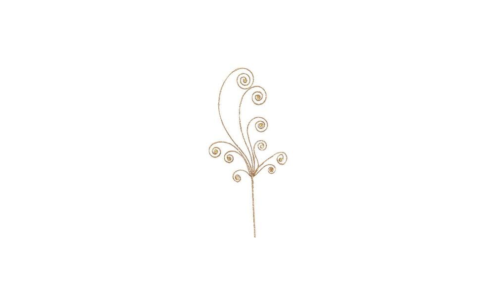 12/144- 55cm gold combi glt wired swirl spray