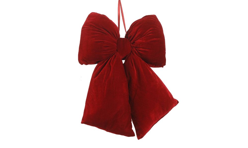 2/24-48cm velvet Burgundy bow