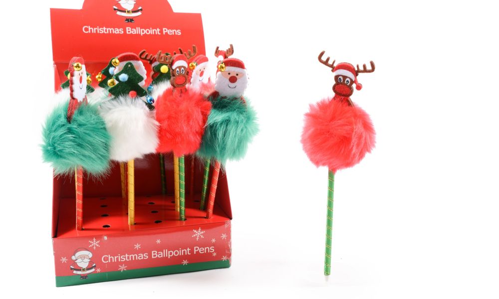 PENNA CON POM POM "FLUFFY CHRISTMAS" (8.5X8.5X25.6