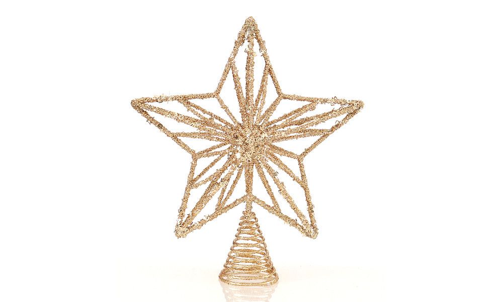 4/8 - 32 cm Iron Wire Gold Star Tree Topper