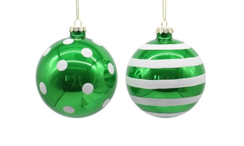 12/96-2Asst 10cm glass green balls