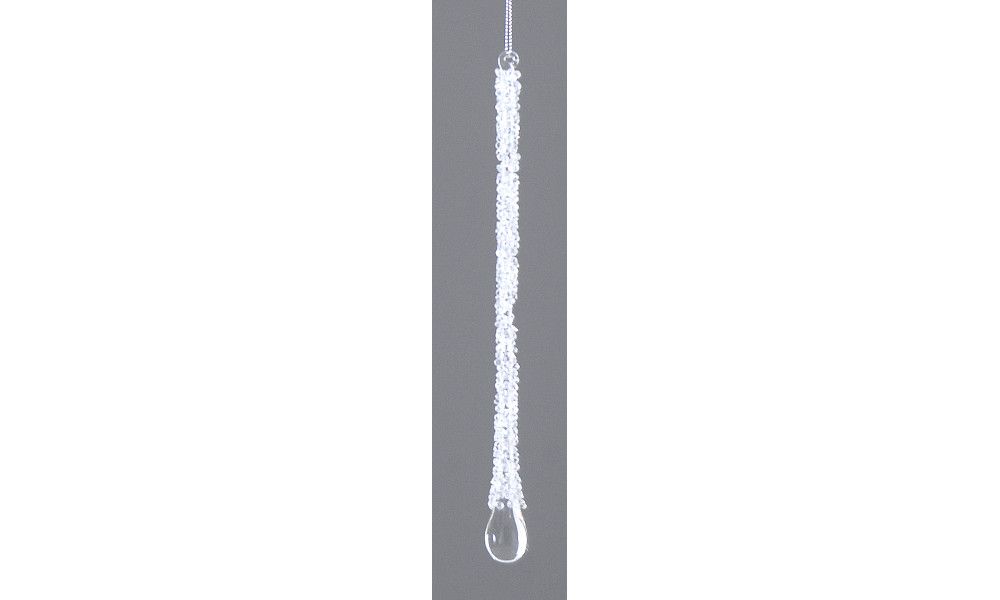 12/144-16cm glass icicle ornament