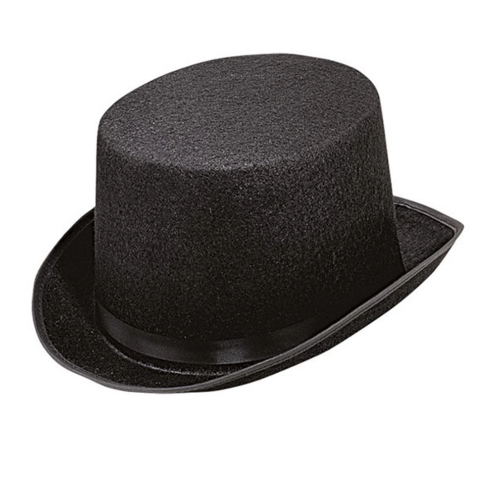 BIG BLACK TOP HAT  felt