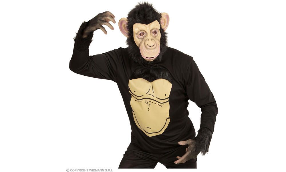 CHIMPANZEE jersey with plushhair mask with plush h