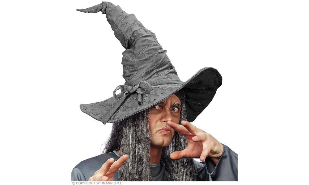 SUEDELOOK WIZARDWITCH HAT light grey color