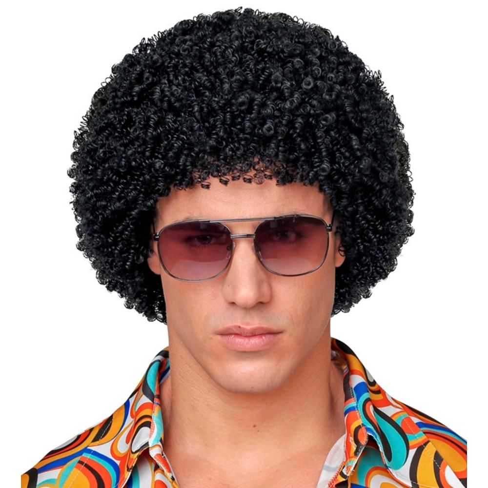 BLACK 70s DISCO WIG in polybag