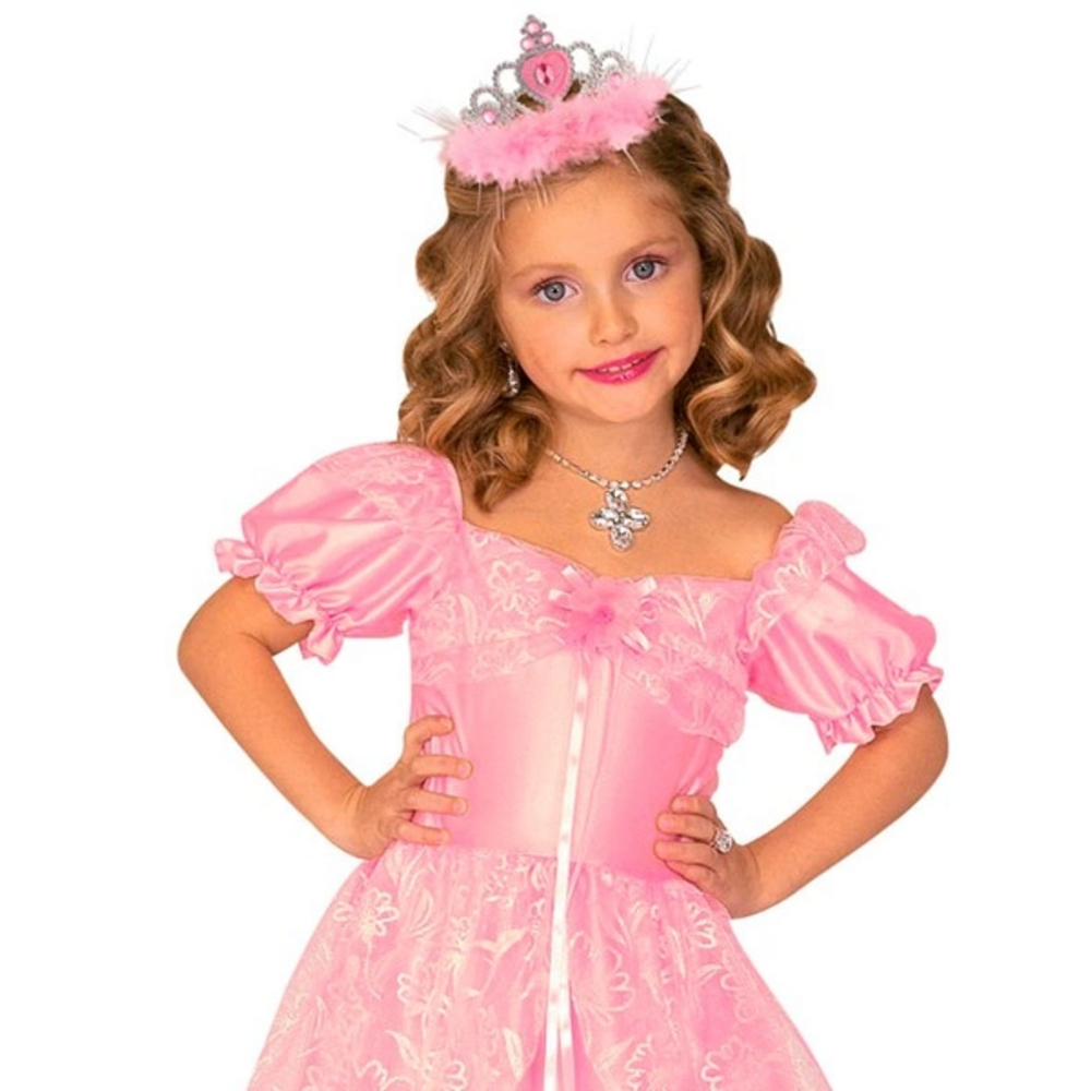 TIARA WITH MARABOU & SCEPTRE  pink