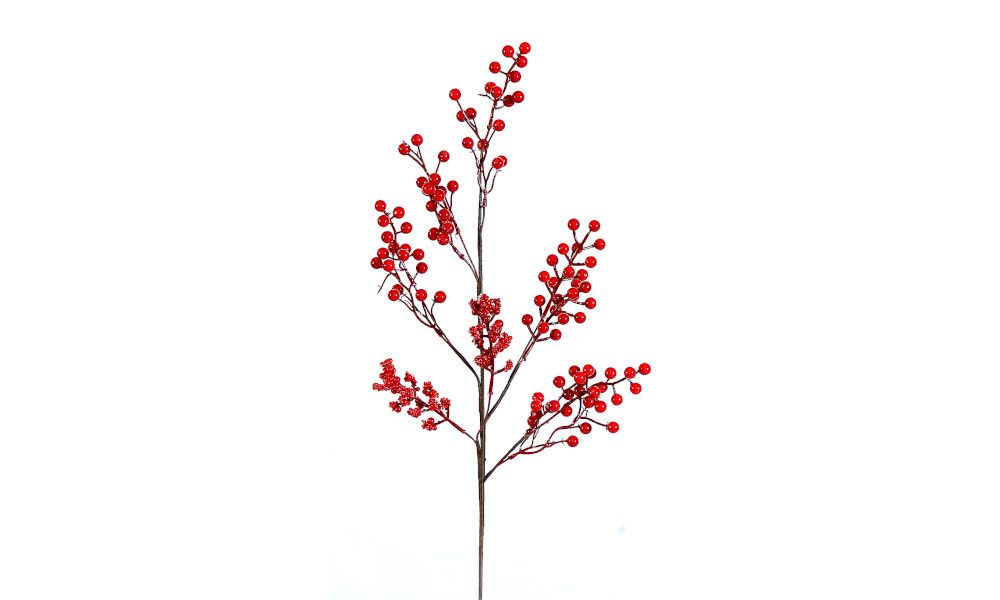 24/144 - 68CM Branch w/ Snowy Red berries