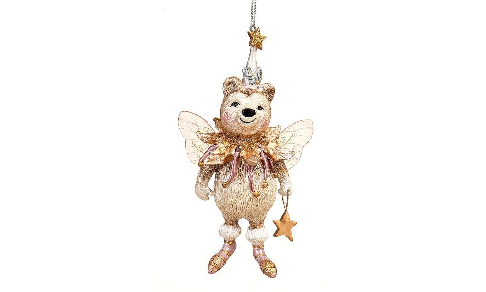 Polyresin bear w/jewels 13cm