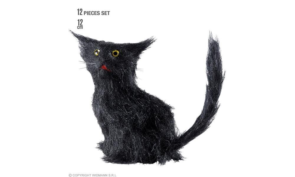 "BLACK CATS" display box of 12 - 12 cm