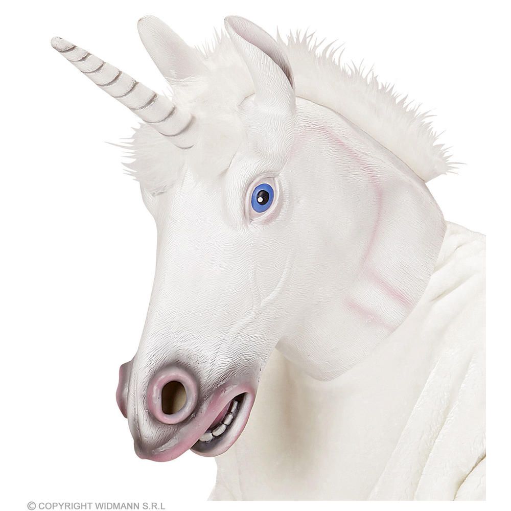 UNICORN FULL HEAD MASK WITH PLUSHHAIR