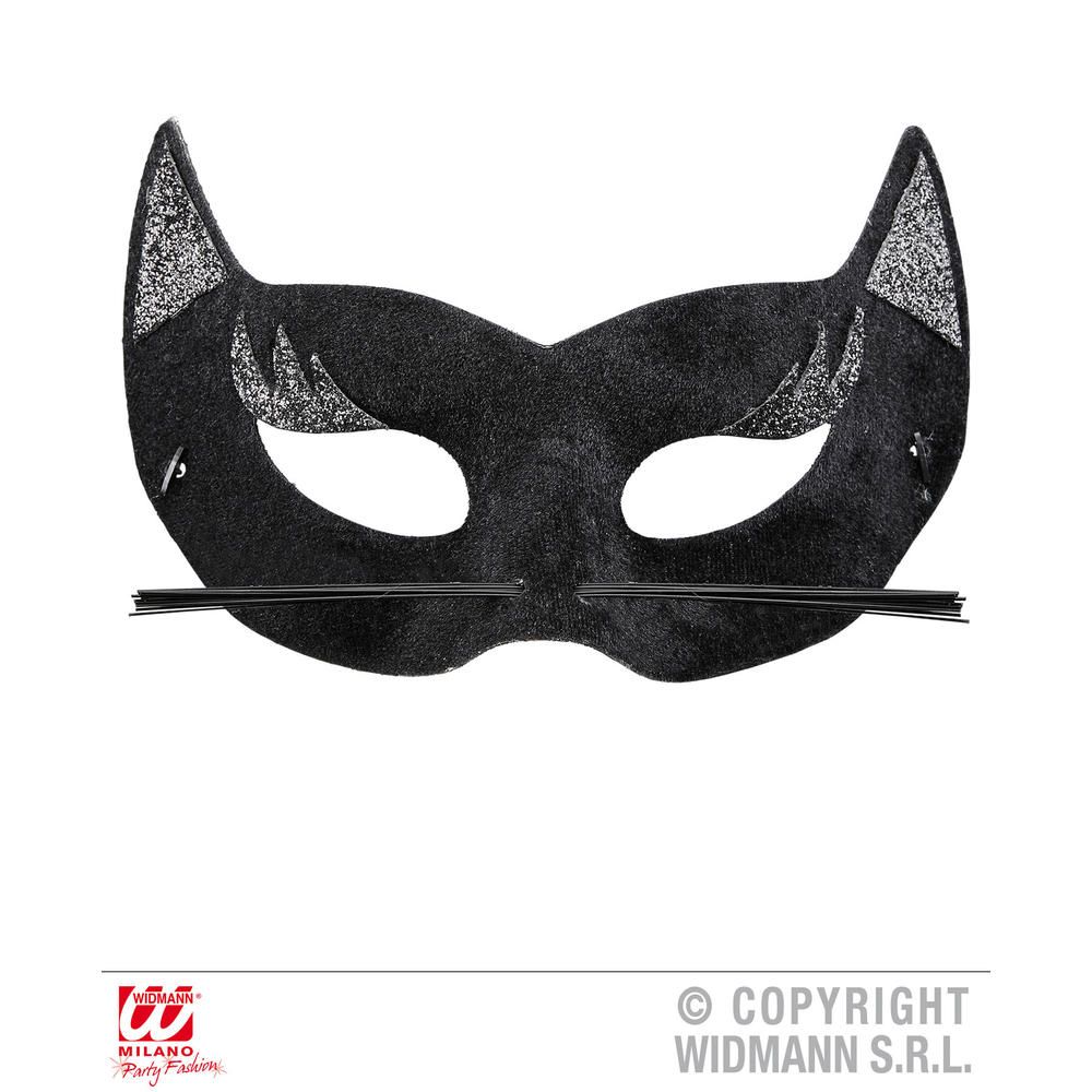 VELVET BLACK PANTHER EYEMASK WITHGLITTER