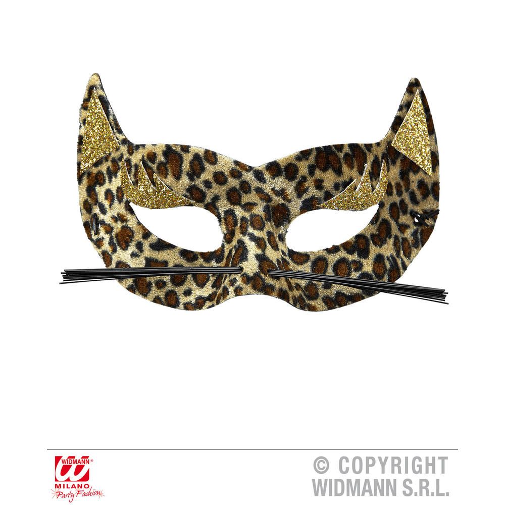 VELVET LEOPARD EYEMASK WITH GOLD GLITTER