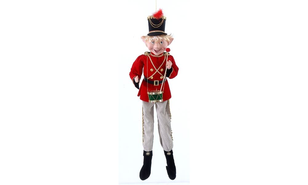 1/4 - 120CM Red&Black Hanging Posable Elf