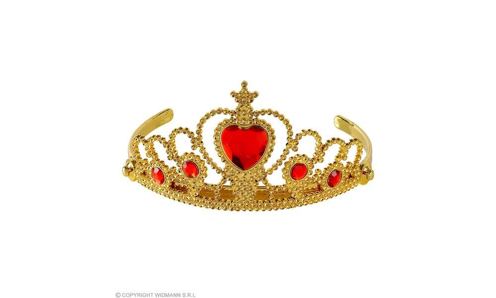 GOLD TIARA WITH RED GEMS