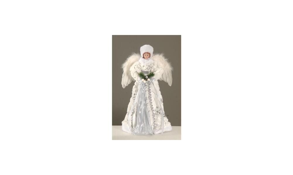 3/6 - 42,50CM Silver&White Tree Top Angel