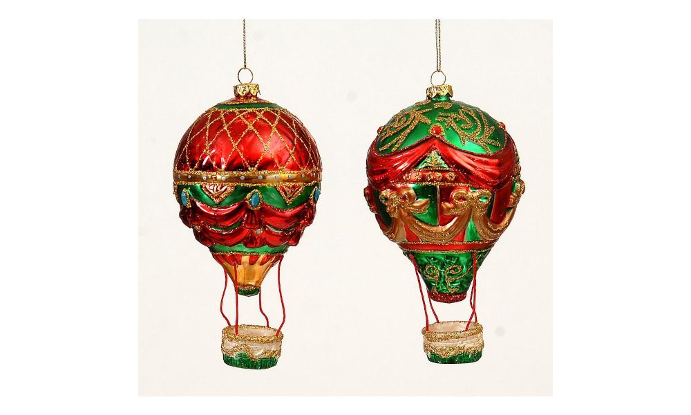 Glass airballoon ornament 15 cm