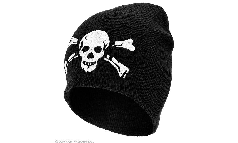 SKULL CROSS BONES BEANIE CAP