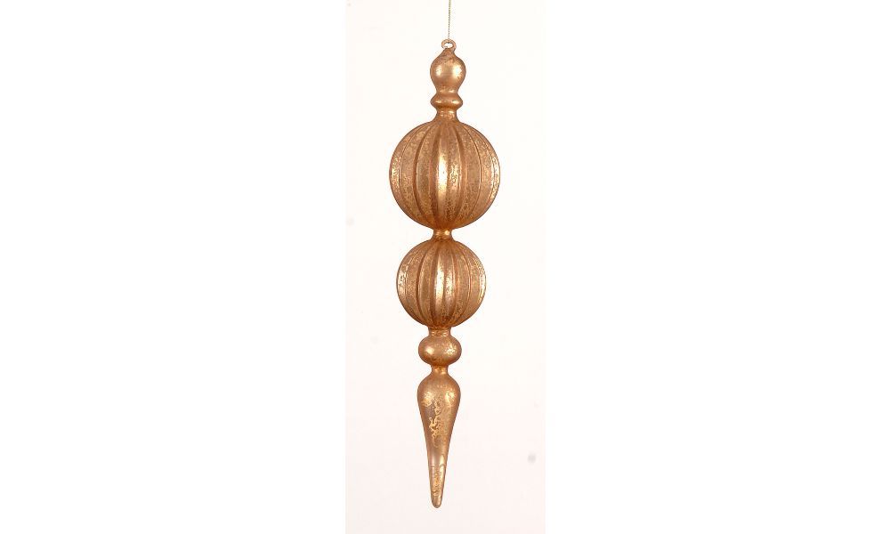 4/12-42cm glass gold finial ornament