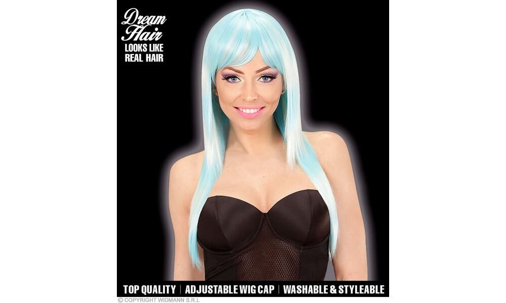 BLUETURQUOISE MELANGE FASHION WIG in color box