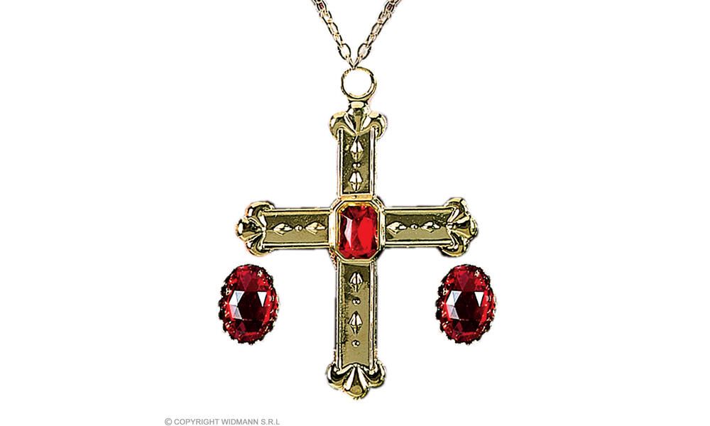 CARDINAL SET necklace with cross 2 rings