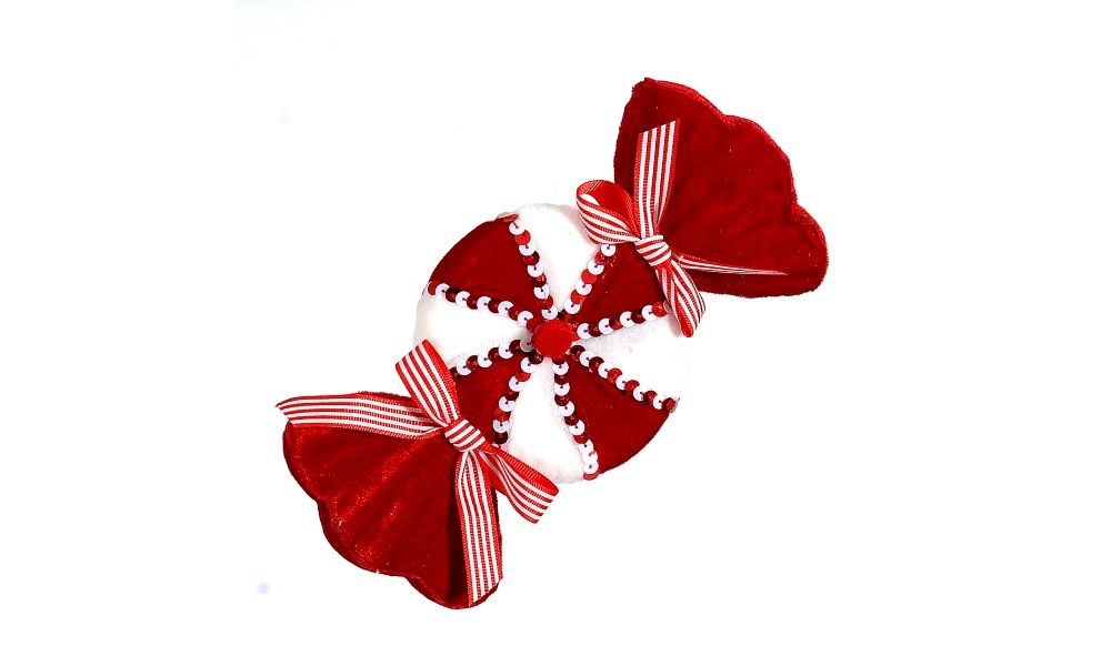 4/72-22cm Red/white candy hanging ornament