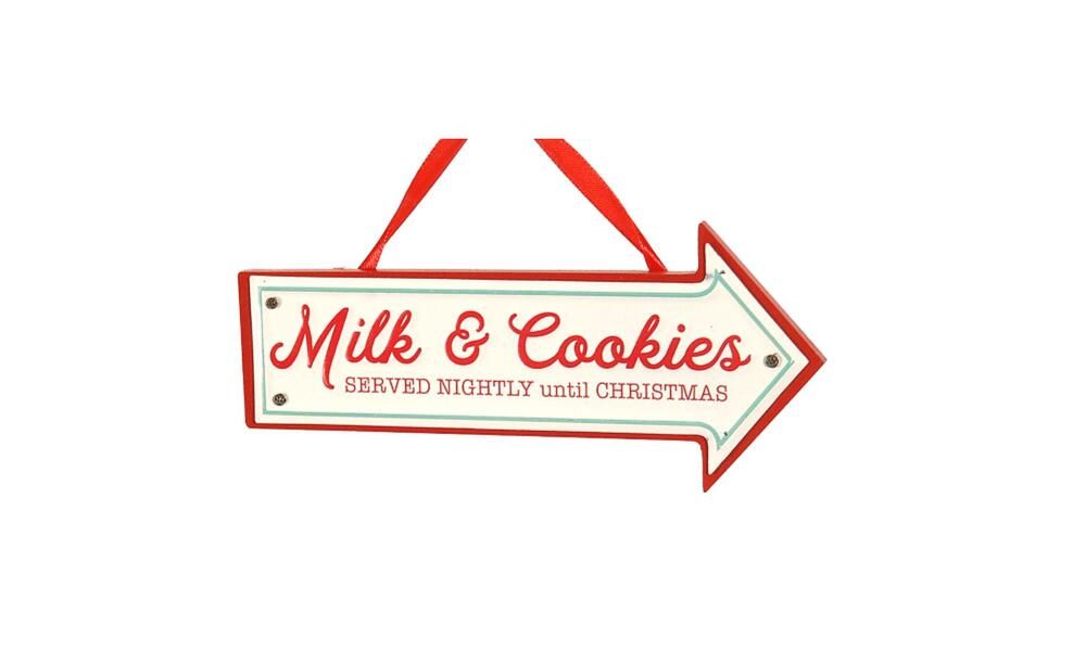 12/72-17cm wall sign Milk & Cookies