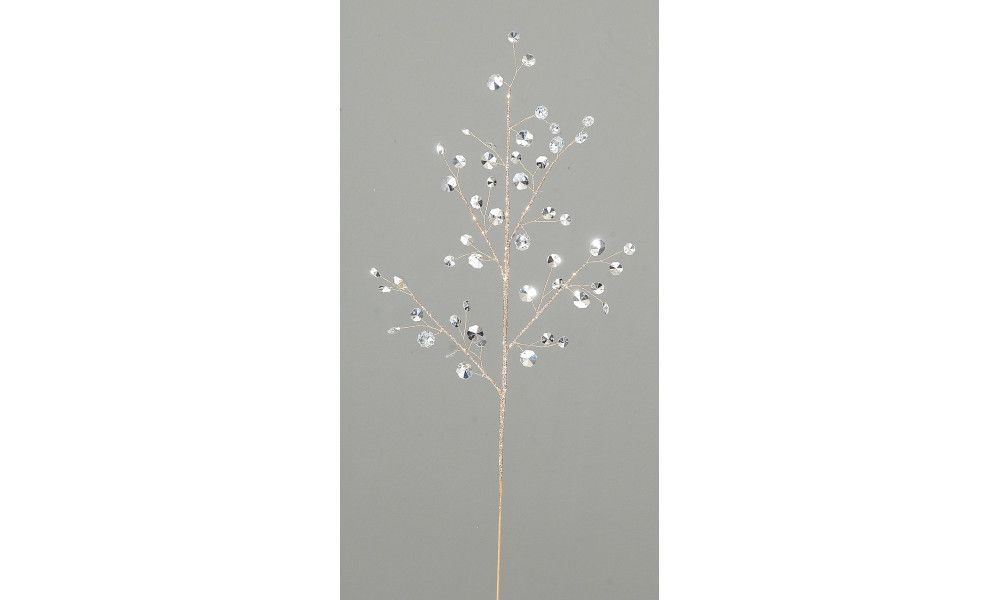 6/144-91cm Silver branch w/crystals