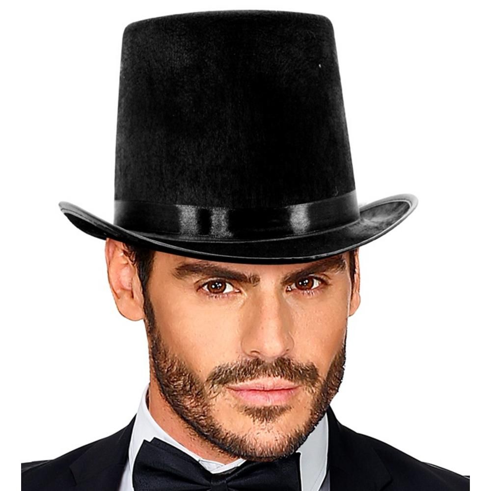 MAXI BLACK TOP HAT felt - 16 cm