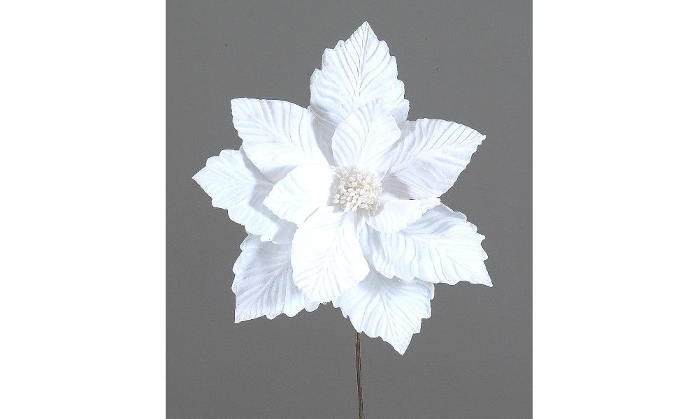 12/120-White poinsetia 40x70cm