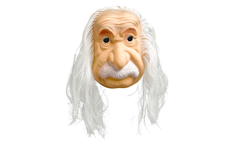 Pk 12 EINSTEIN MASK WITH HAIR