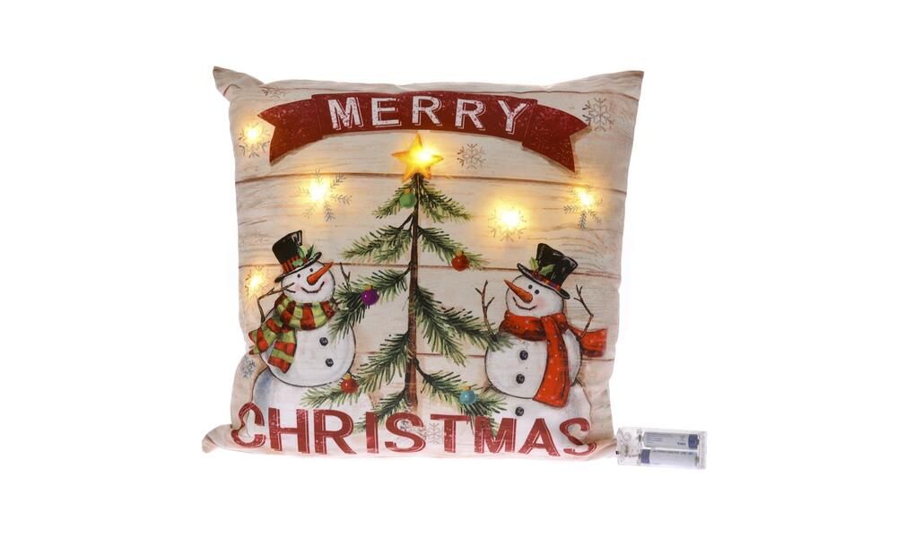 ΧΡ ΦΩΤΙΖΟΜΕΝΟ ΜΑΞΙΛΑΡΙ 40Χ40ΕΚ MERRY CHRISTMAS/ΧΙΟΝΑΝ ΜΕ 6LED ΜΕ ΓΕΜΙΣΜΑ