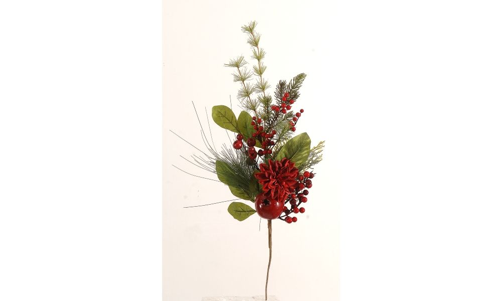 6/36- 90cm spray w/ red flower