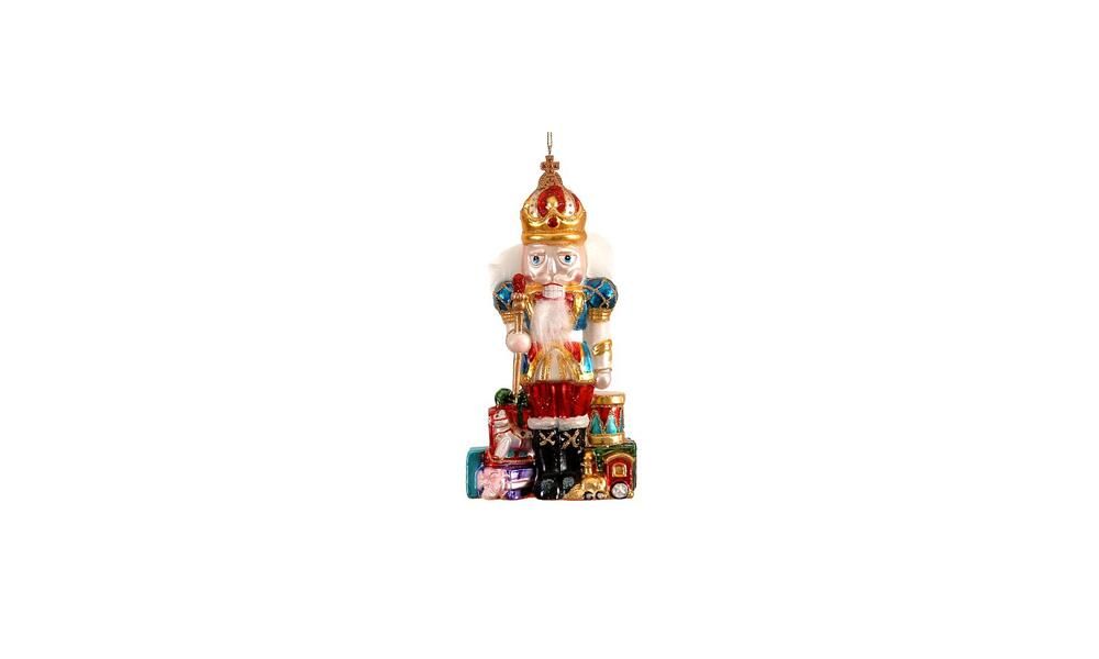 6/24 - 20CM Hanging Glass Nutcracker Ornament