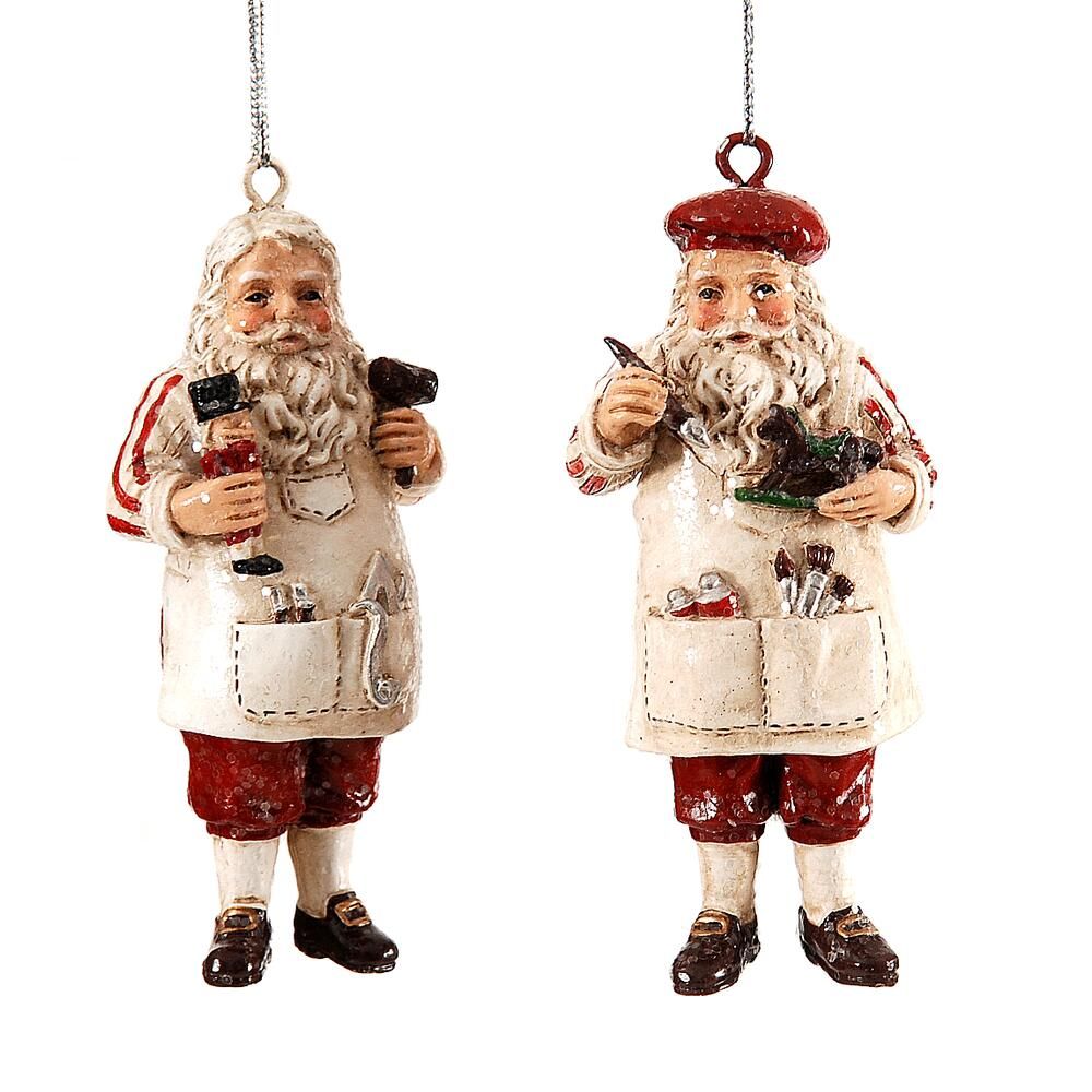 6/72-2Asst 4,5cm santa ornament 0-72