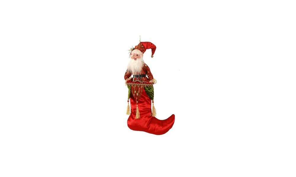 4/32 - 50CM Red&Green&Gold Hanging Elf Stocking