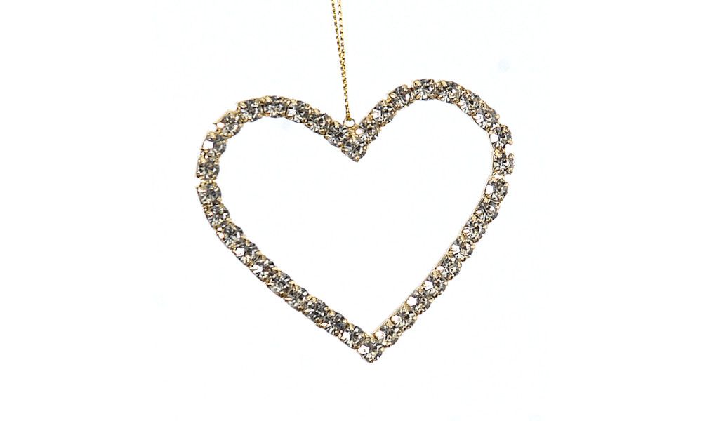 12/576-9cm Metal heart ornament