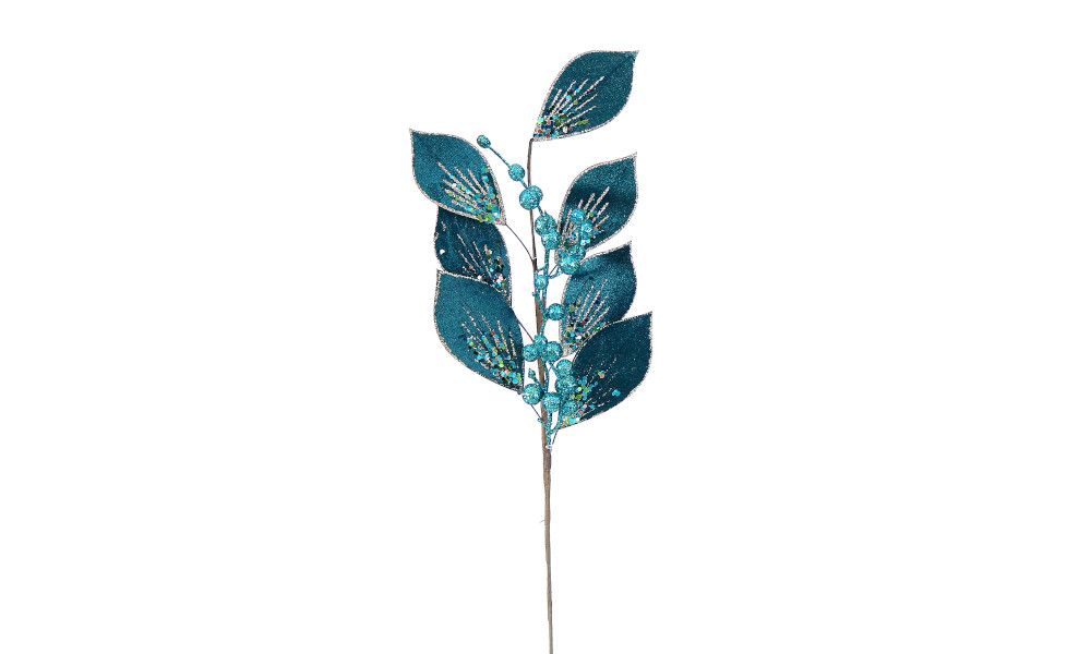 12/120-52cm Blue branch w/leaves