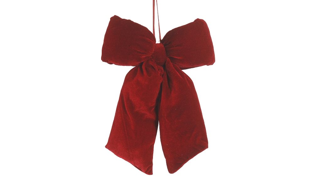 6/96-36cm velvet Burgundy bow