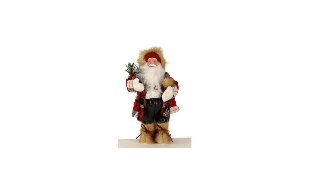 4/12 - 30CM Standing Santa Claus wth Capote