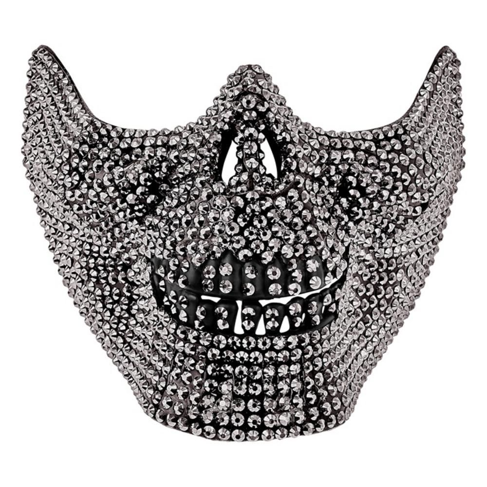 FACE MASK SKULL STRASS
