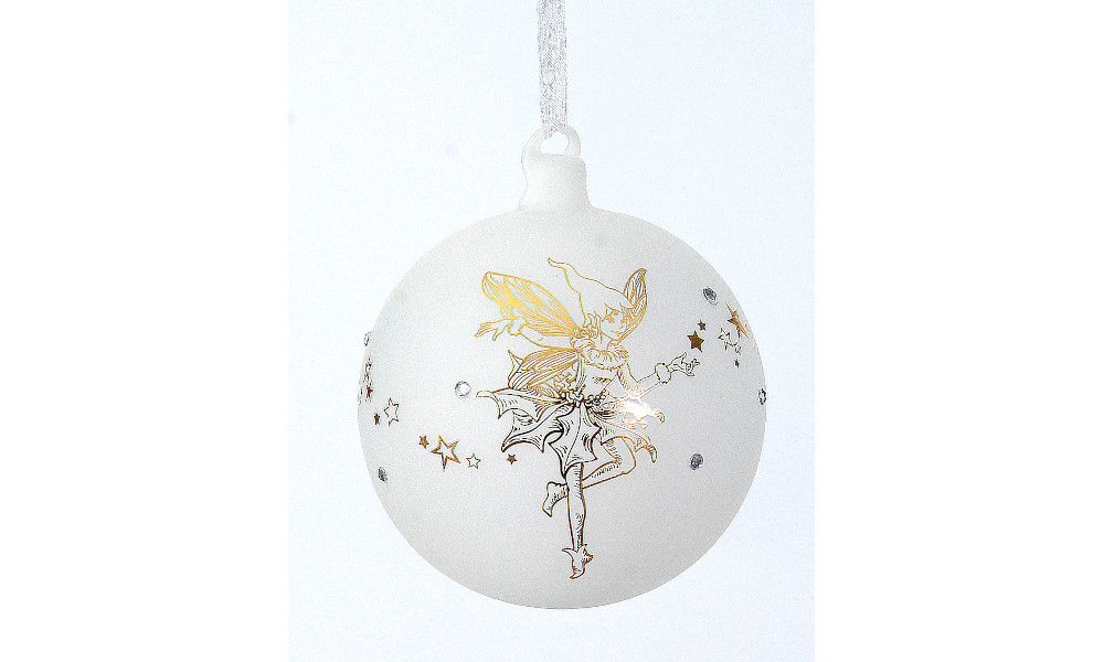 6/48-10cm Glass fairy pattern ball orn