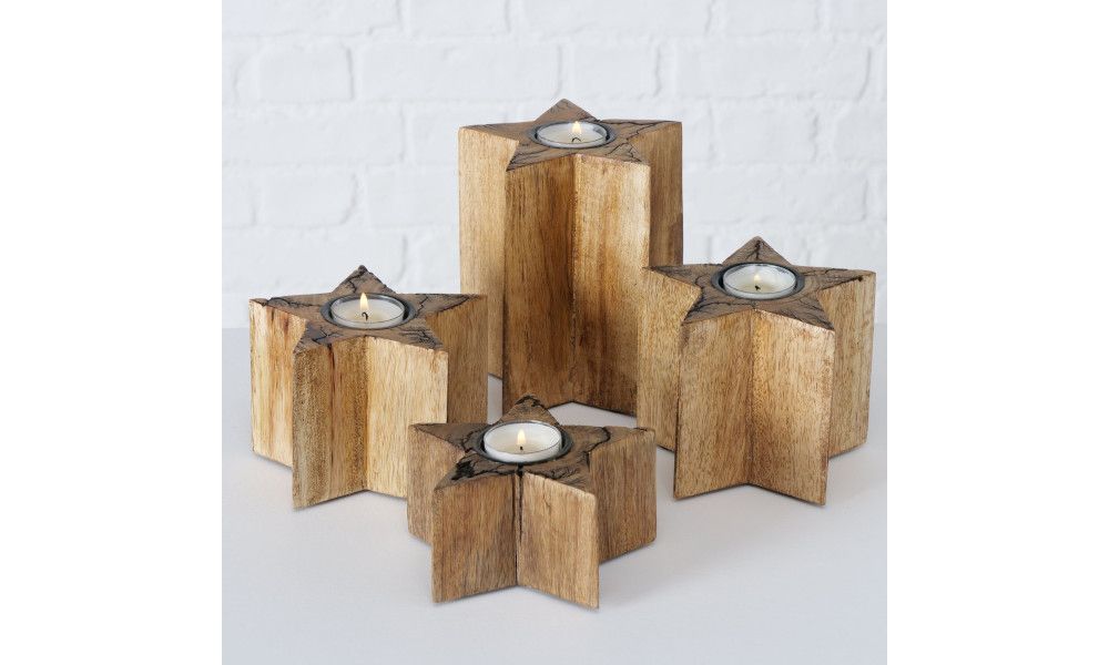 Tealight holder Percha  Set 4 Star