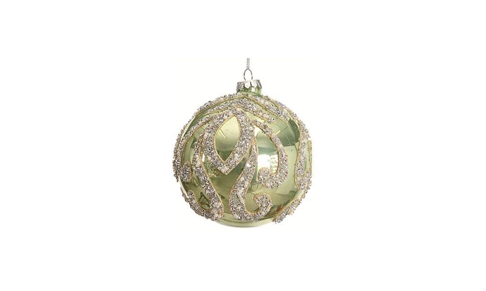 4/16 - 15CM green glass ball ornament